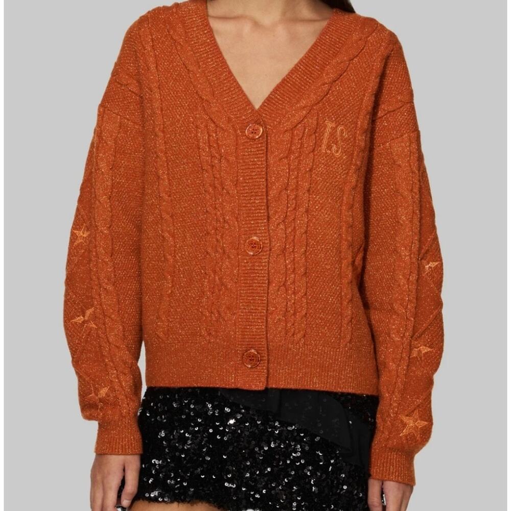 Taylor Swift Showgirl Orange Cable Knit Cardigan Sweater XL/2XL Box Set NEW Rare - Picture 7 of 16